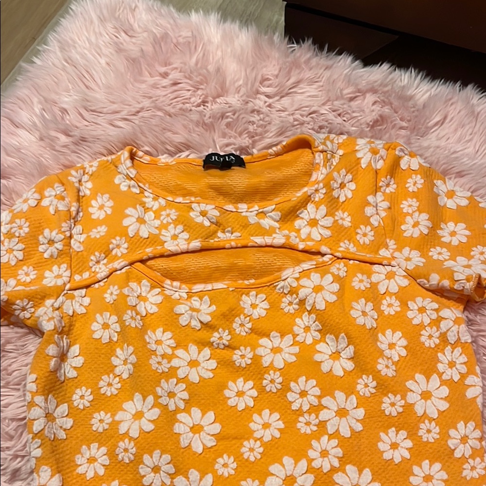 Juicy Couture Orange Floral Top